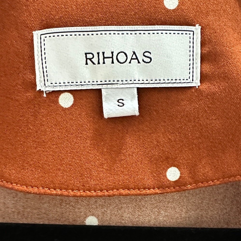 [WOMEN] RIHOAS Maxi Dress Dark Fall Orange Small Like New Rarely Worn - Picture 4 of 7